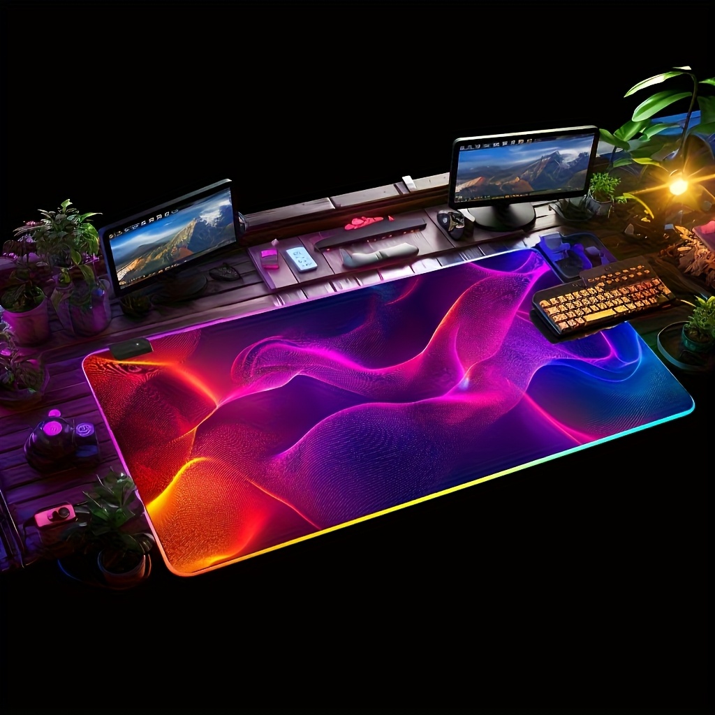 Mouse Pad Extended Rgb - لوحة ماوس ألعاب كبيرة ملونة بتقنية